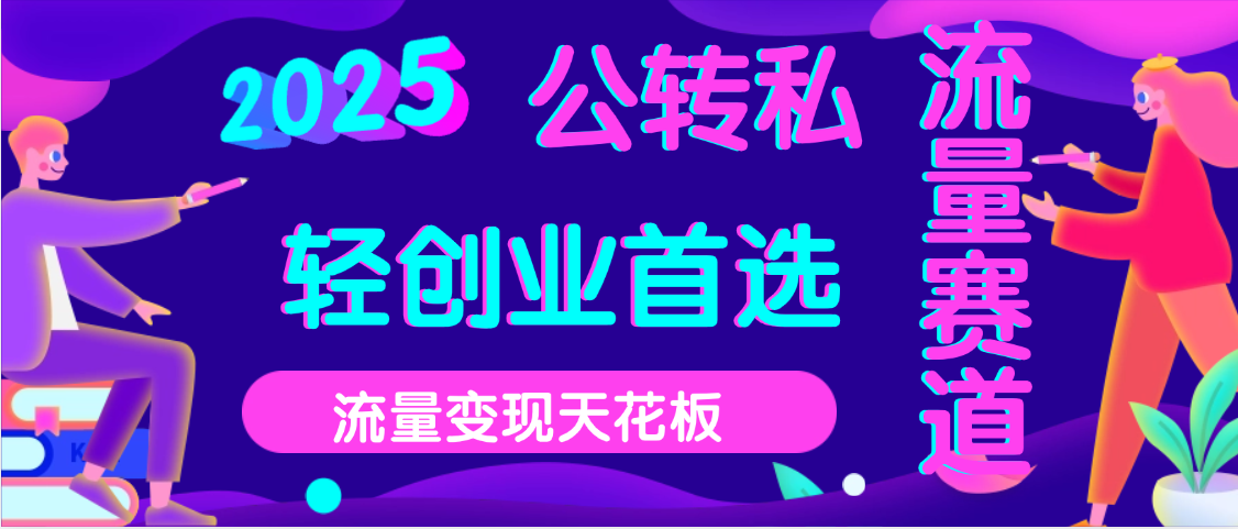 2025年流量天花板，公域转私域，当天可变现